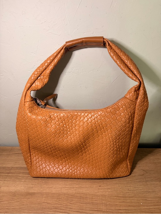 Bostanten Handbags - BOSTANTEN Woven Vegan Leather Hobo Shoulder Bag Camel Brown Braided Handle